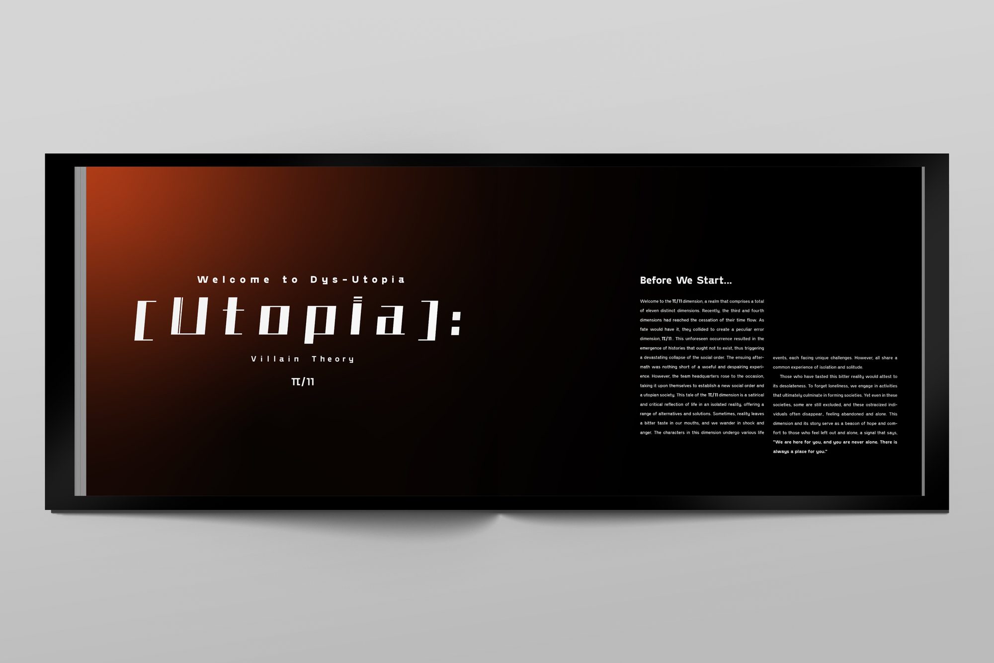 Welcome to Dys-Utopia spread